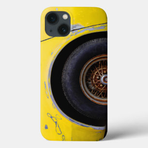 iPhone 13 Case Pneu rouillé, Peeling Yellow Peint Voiture