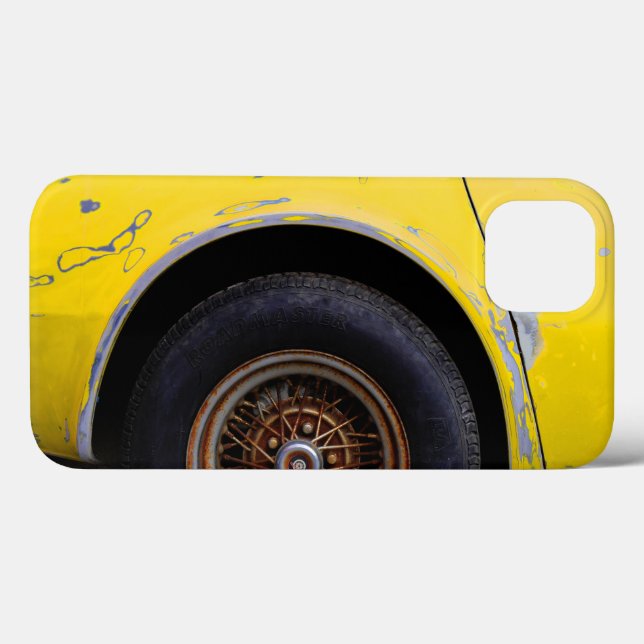 Coques Case-Mate iPhone Pneu rouillé, Peeling Yellow Peint Voiture (Verso (horizontal))