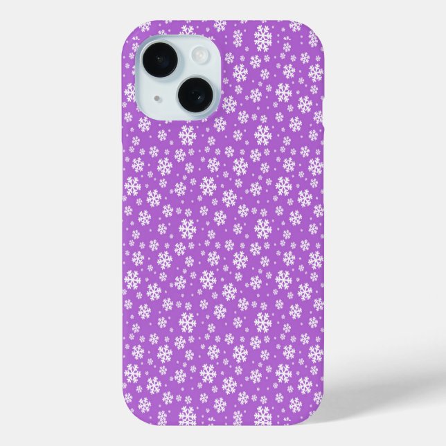 Coques Case-Mate iPhone Pneus blancs sur Motif d'hiver violet (Verso)