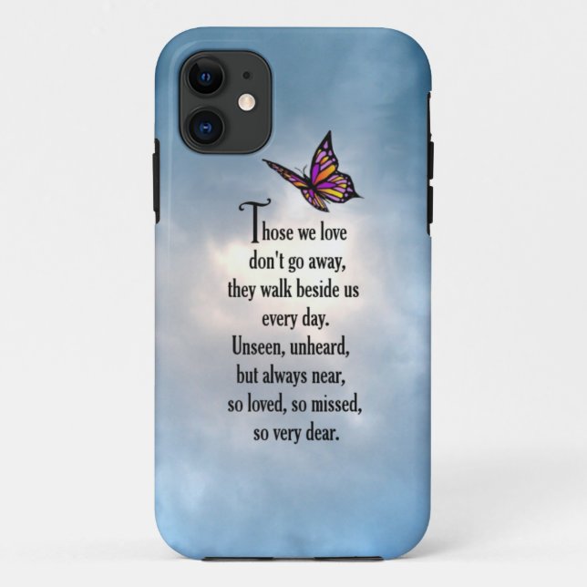 Coques Case-Mate iPhone Poème "ainsi aimé" de papillon (Dos)