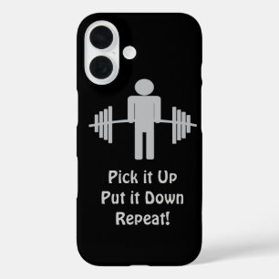 Coques iPhone 16 Poids Barbell Fitness Gym Personal Trainer