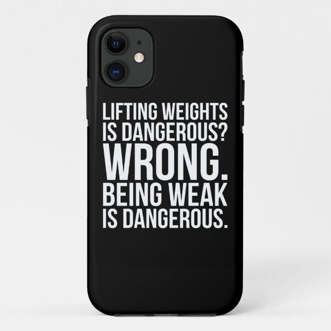 Coques Case-Mate iPhone Poids de levage est dangereux contre faible - Gym (Dos)