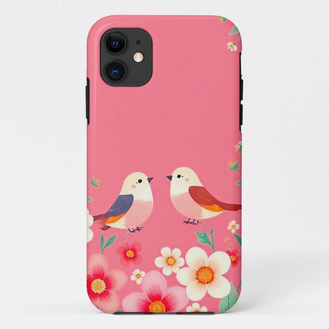Coques Case-Mate iPhone Poignée de protection quotidienne avec oiseaux de  (Dos)