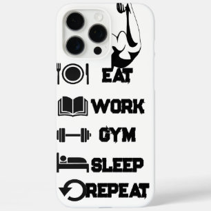 Coques iPhone 16 Pro Max Poignée musculaire de capot de téléphone de fitnes