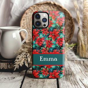Coque Pour iPhone 14 Poinsettias de Noël traditionnel Motif Jolie