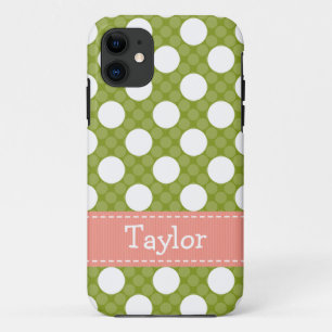 Case-Mate iPhone Case Point de polka vert rose