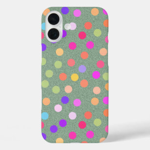 Coques iPhone 16 Plus Point Poka coloré
