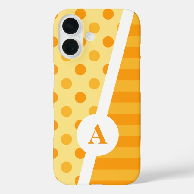 Coques Case-Mate iPhone Pointe et Motif à rayures de Sherbet orange (Verso)