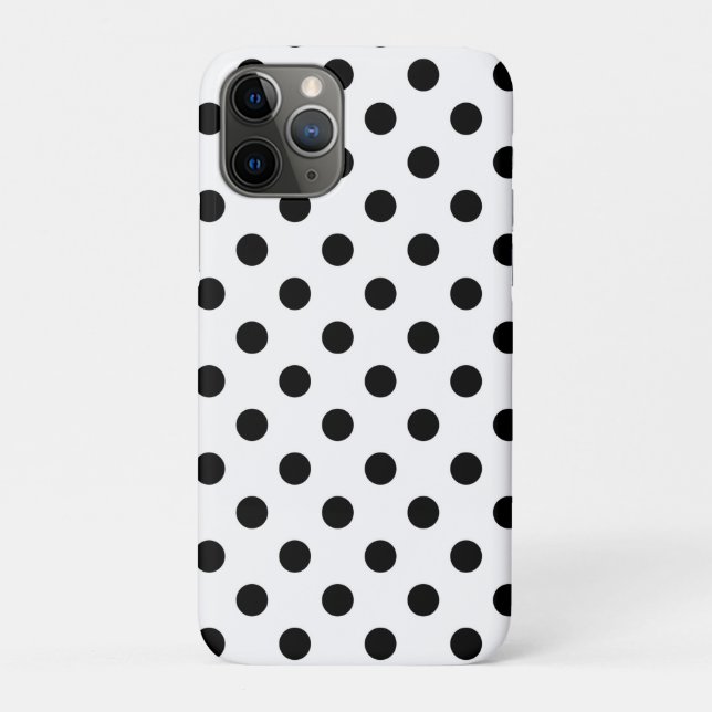 Coques Case-Mate iPhone Points Blancs & Noirs Point (Dos)