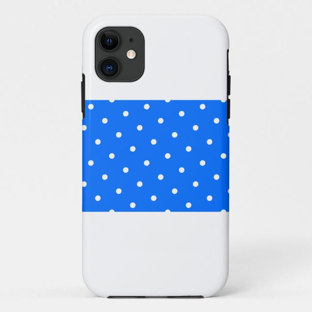 Coques Case-Mate iPhone Points Bleus Bleus Bleu Clair Sur Blanc (Dos)