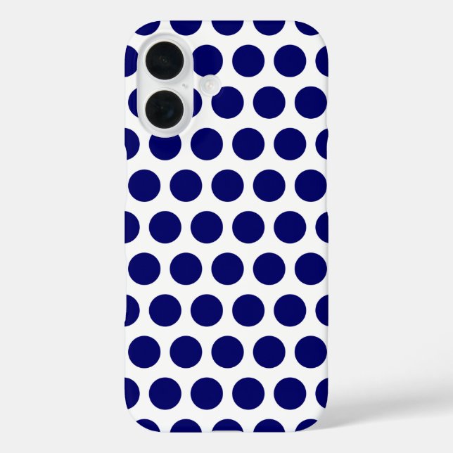 Coques Case-Mate iPhone Points Bleus Foncé (Verso)