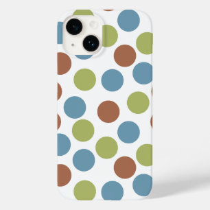 Coque Pour iPhone 14 Points bleus, verts et Brown