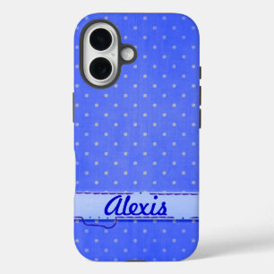 Coques iPhone 16 Points de broche bleus