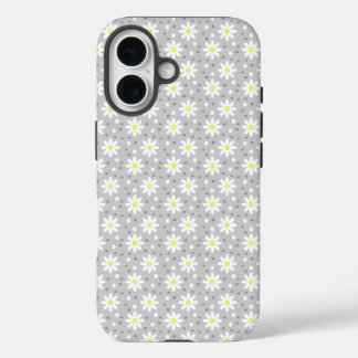 Coques iPhone 16 points de marguerite gris