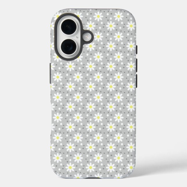 Coques Case-Mate iPhone points de marguerite gris (Verso)