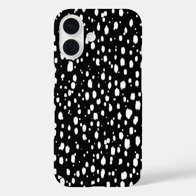 Coques Case-Mate iPhone Points écartés Abstraits noirs et blancs (Verso)