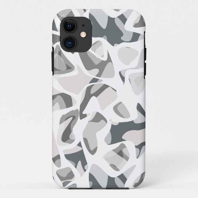Coques Case-Mate iPhone Points gris clair motif Abstrait tacheté (Dos)