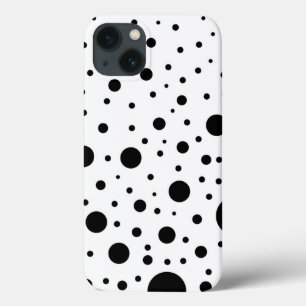 iPhone 13 Coque Points noirs et blancs aléatoires