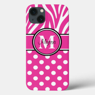 Etui iPhone Case-Mate Points roses de zèbre personnalisés