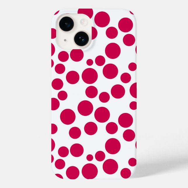 Coques Case-Mate iPhone points rouges sur fond blanc (Verso)