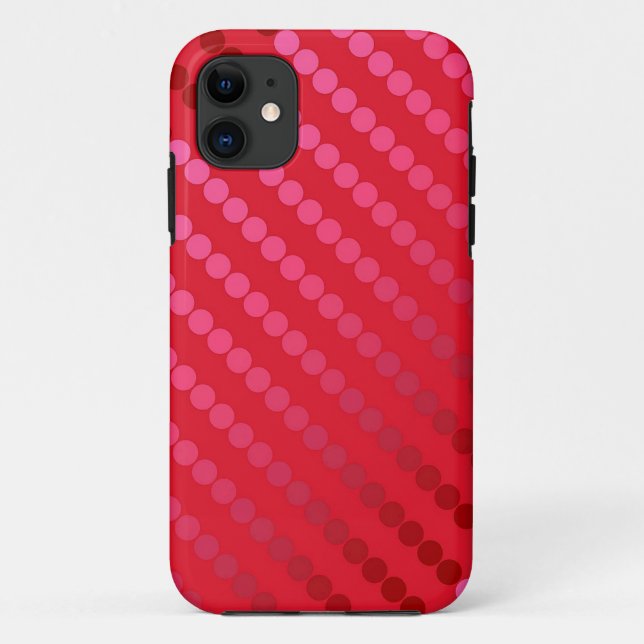 Coques Case-Mate iPhone Points satinés - nuances de rouge profond (Dos)