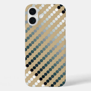 Coques iPhone 16 Plus Points satinés - taupe et gris étain