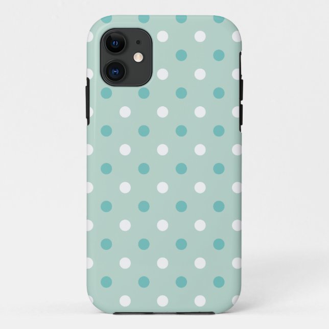 Coques Case-Mate iPhone Points verts bleus (Dos)