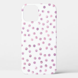 Case-Mate iPhone Case Pois aquarelle, arrière - plan géométrique rose.