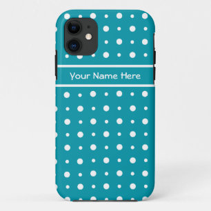 Etui iPhone Case-Mate Pois blanc original sur l'arrière - plan turquois