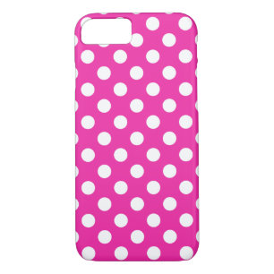Case-Mate iPhone Case Pois blancs sur fuchsia