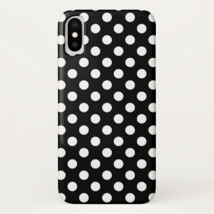Coque Case-Mate Pour iPhone Pois blancs sur noir