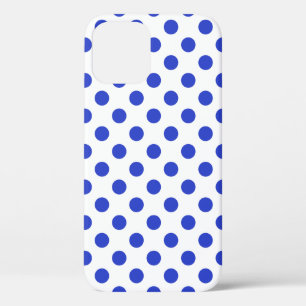 Coque iPhone 12 Pois bleu royal