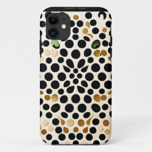 Case-Mate iPhone Case Pois bleus de la Marine : or et émeraude