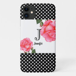 Coque iPhone 11 Pois de Shabby Chic Rose