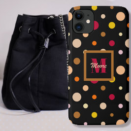 Case-Mate iPhone Case Pois - Diverses tailles Noir - Couleurs chaudes