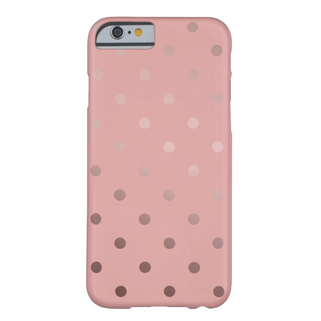 Coques Case-Mate iPhone pois élégants faux rose or rose (Dos)