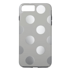 Coque iPhone 8 Plus/7 Plus Pois gris, argent