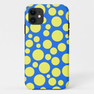 Case-Mate iPhone Case Pois jaunes sur un arrière - plan bleu ciel