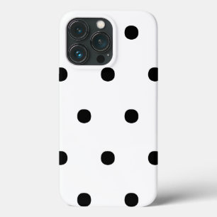Case-Mate iPhone Case Pois noir blanc grand élégant motif
