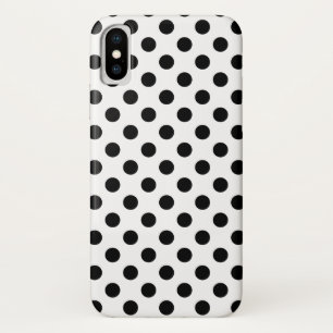 Coque Case-Mate Pour iPhone Pois noirs en blanc