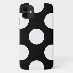 Coque Case-Mate Pour iPhone Pois noirs et blancs, Motif Polka