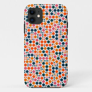 Etui iPhone Case-Mate Pois rétro   Bleu rose orange