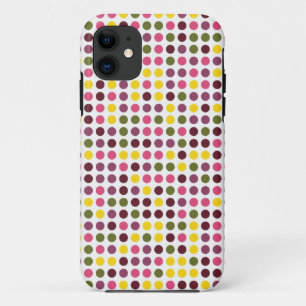 Coque Case-Mate Pour iPhone Pois rétro   Vert jaune rose pourpre