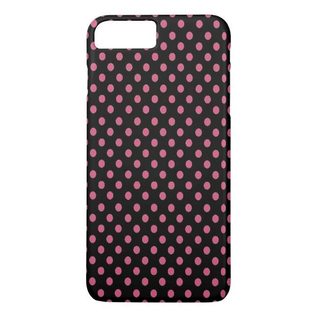 Coques Case-Mate iPhone pois roses et noirs (Dos)