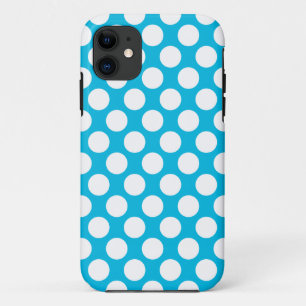 Coque iPhone 11 Pois sur le bleu