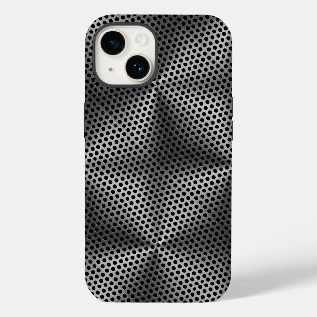 Coques Case-Mate iPhone Pois sur plaque métallique 01x4 Black BG (Verso)