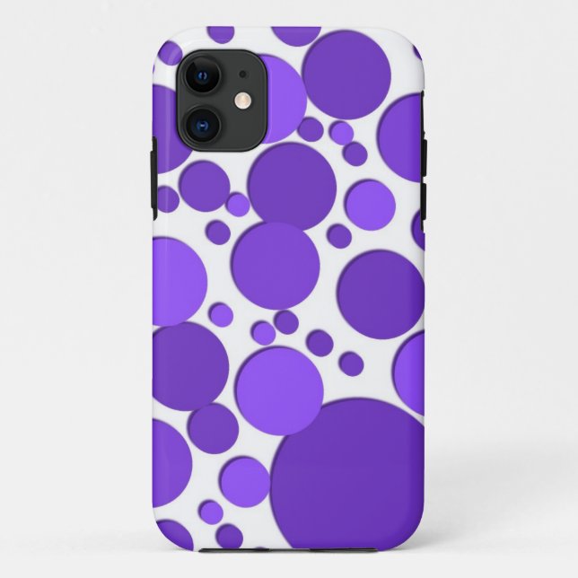 Coques Case-Mate iPhone pois violet (Dos)