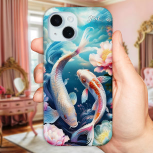 Coque Pour iPhone 15 Poisson coloré Koi japonais
