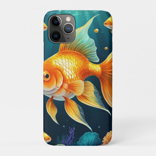 Coques Case-Mate iPhone Poisson d'or sous-marin (Dos)