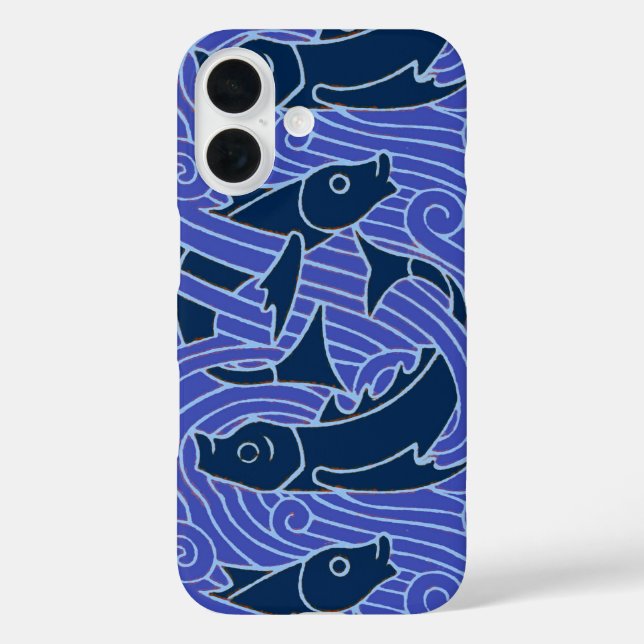 Coques Case-Mate iPhone Poisson Gras Baignade Océan Bleu Pêche (Verso)